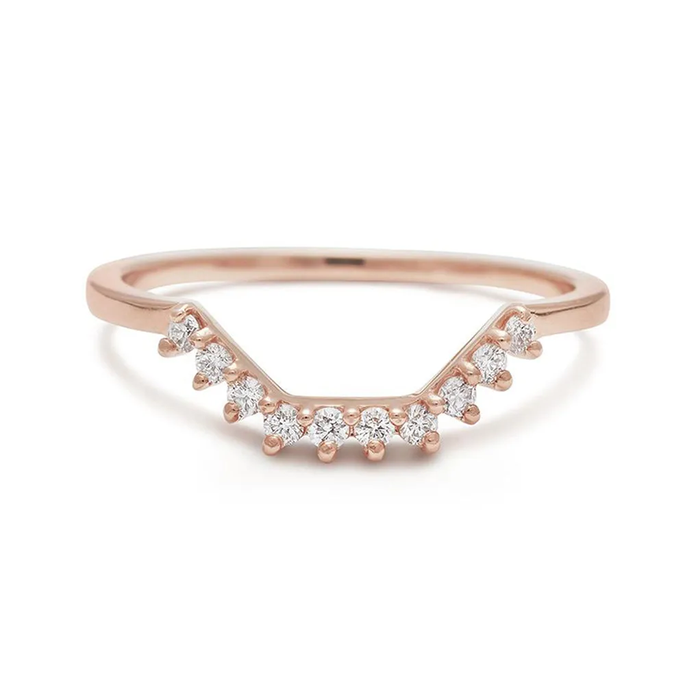 Bea Tiara Band - 14k Gold & White Diamonds