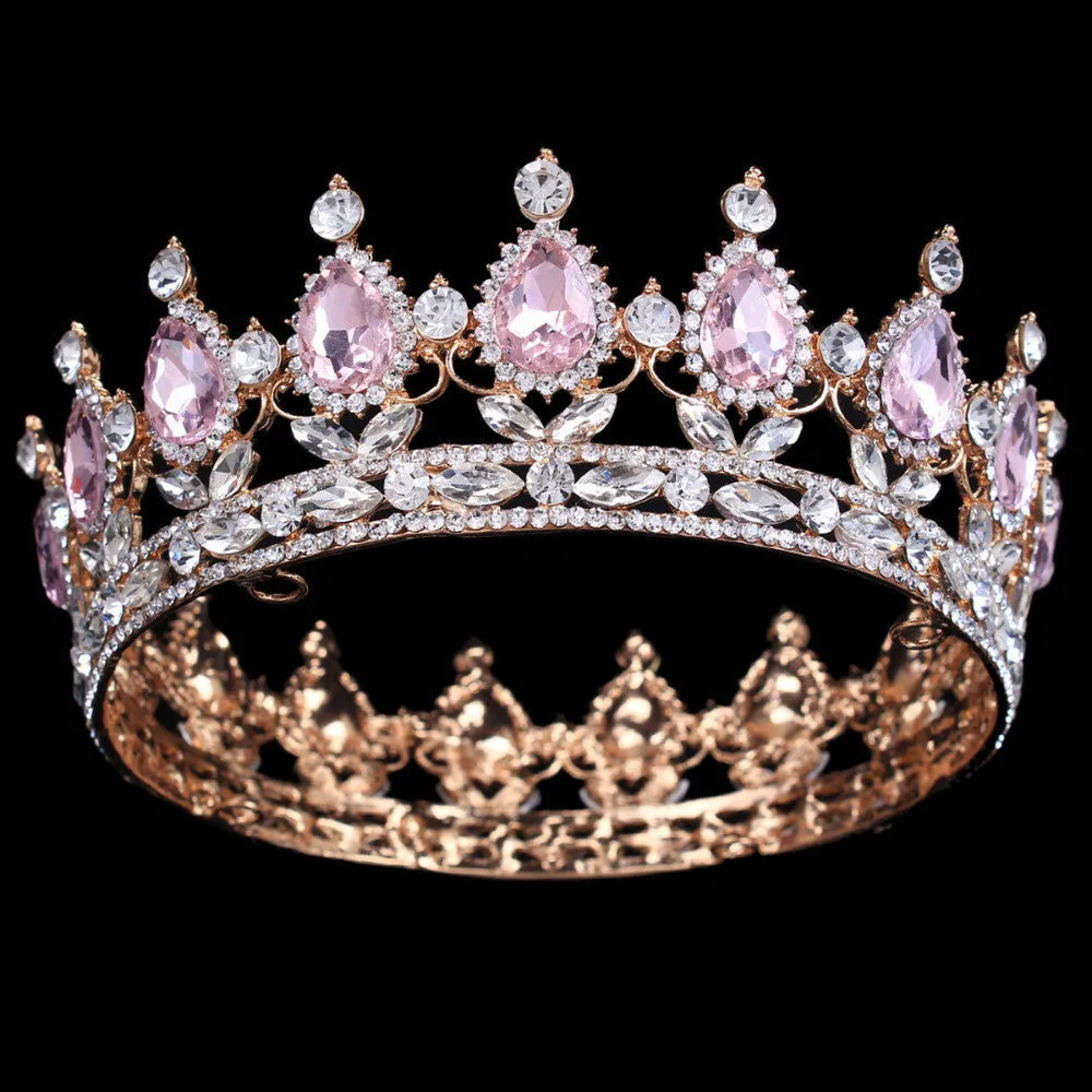 Bling Bridal Peacock Crystal Tiara Wedding Crown Bridal Rhinestone Pageant Queen King Crown