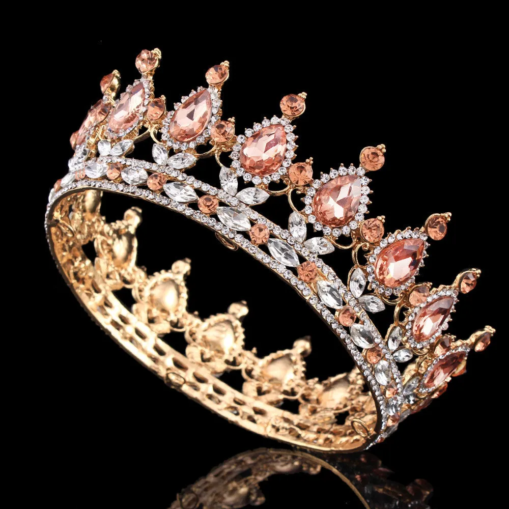 Bling Bridal Peacock Crystal Tiara Wedding Crown Bridal Rhinestone Pageant Queen King Crown