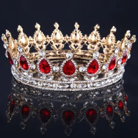 Bling Bridal Peacock Crystal Tiara Wedding Crown Bridal Rhinestone Pageant Queen King Crown