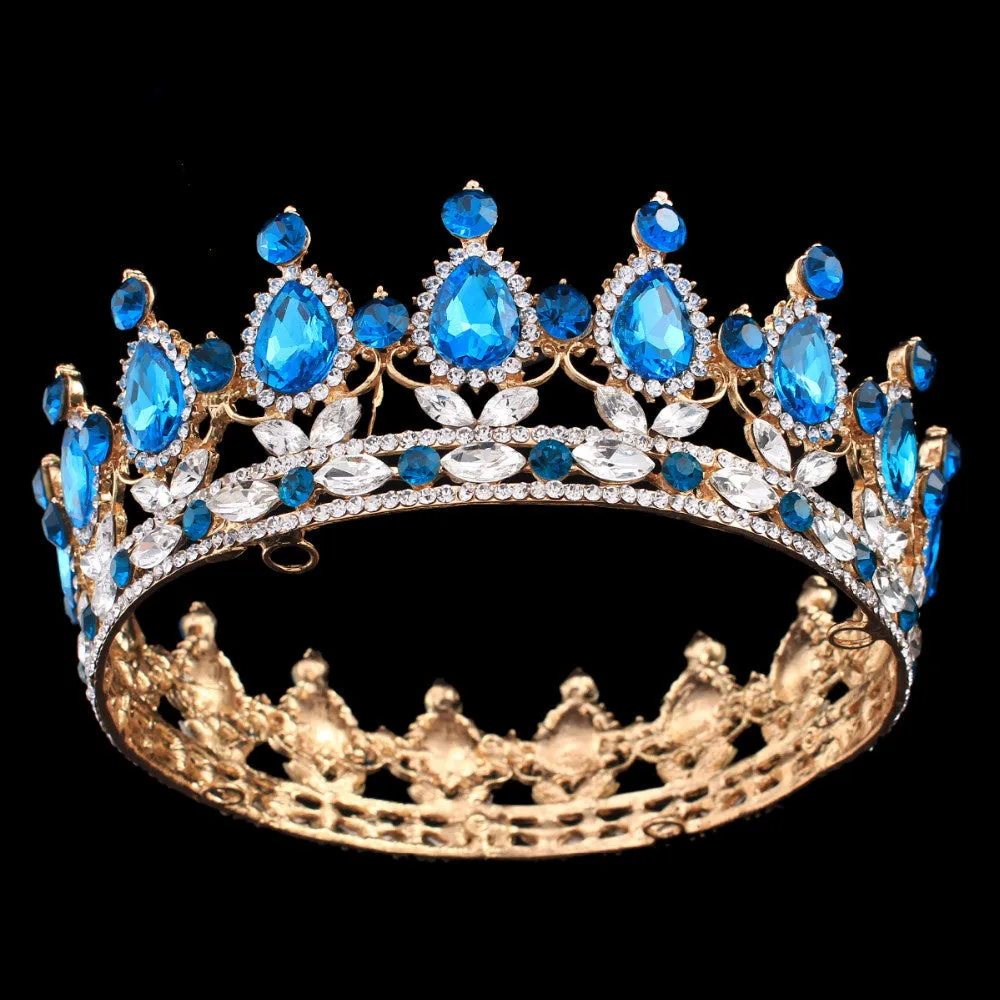 Bling Bridal Peacock Crystal Tiara Wedding Crown Bridal Rhinestone Pageant Queen King Crown