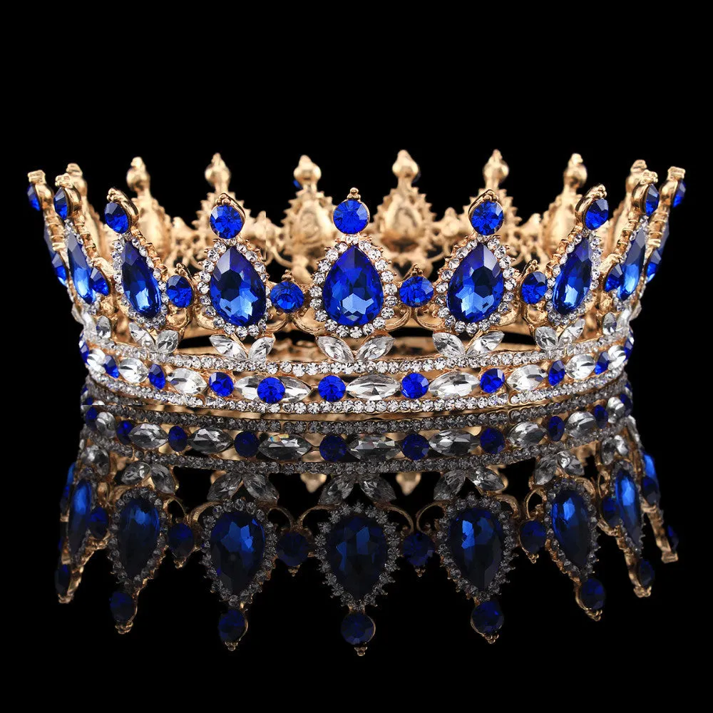 Bling Bridal Peacock Crystal Tiara Wedding Crown Bridal Rhinestone Pageant Queen King Crown