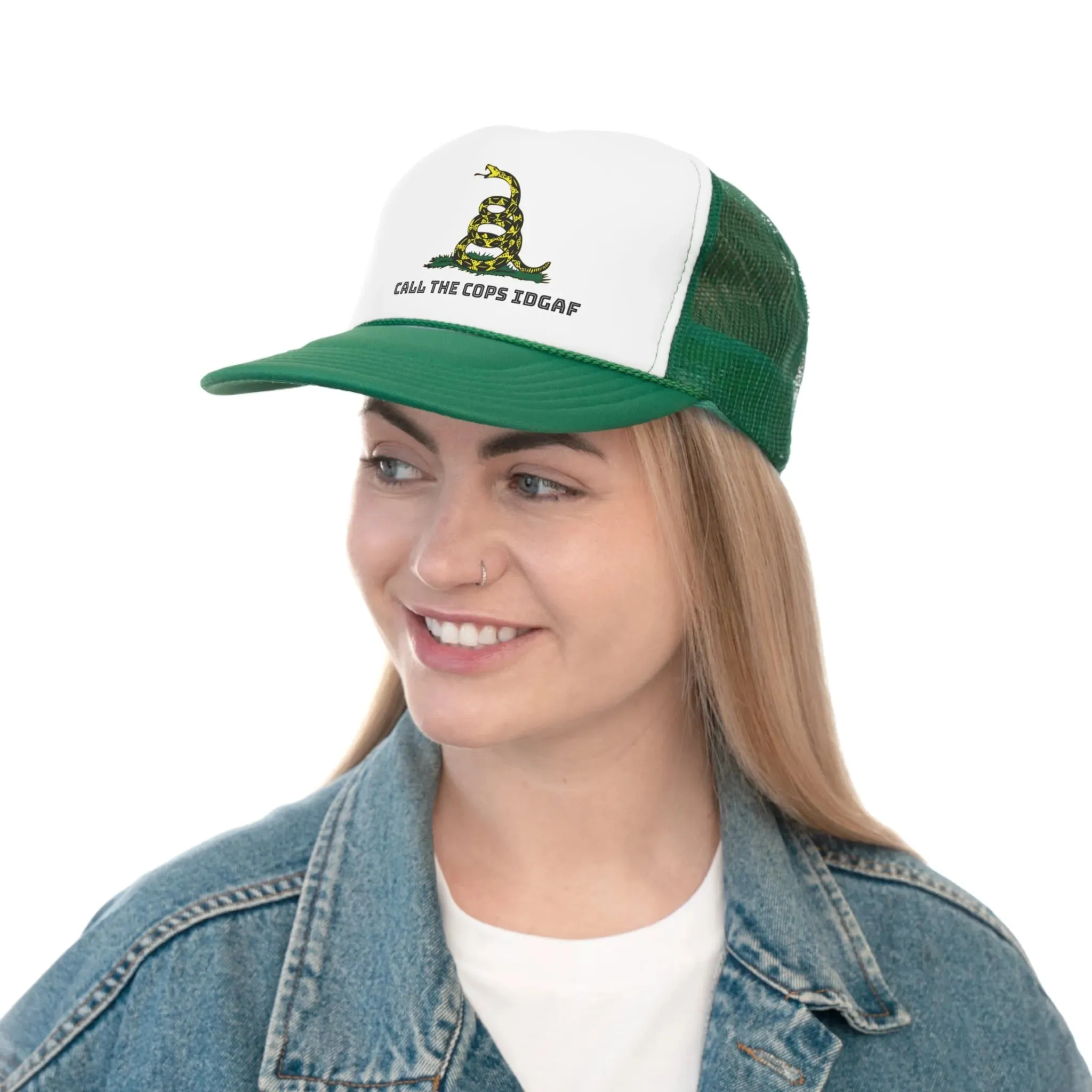 Call Cops IDGAF Gadsen Trucker Caps