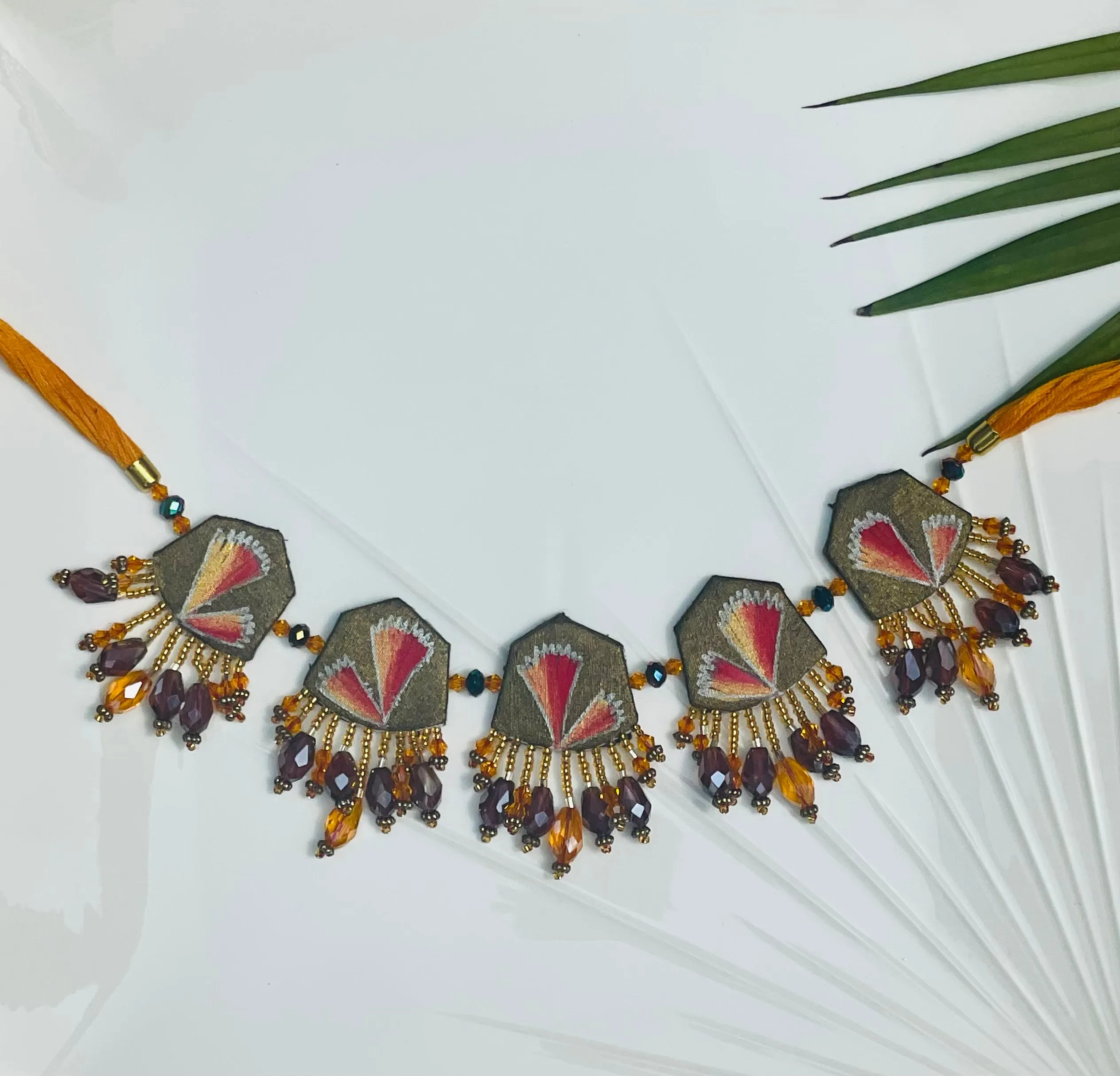 Cheerful Bloom Handpainted Multi Colour (Choker)