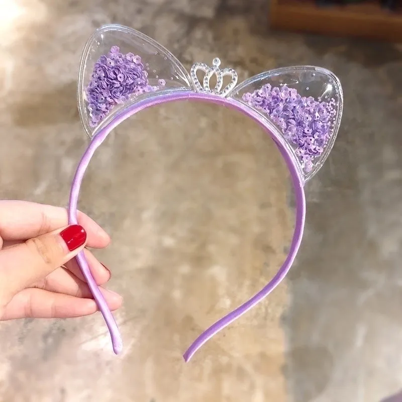 Children's Headband Korean Quicksand Crown Headband Hairpin Hair Accessories