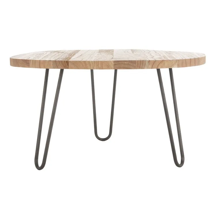 Dale Free Edge Coffee Table - Weathered Oak/Dark Steel