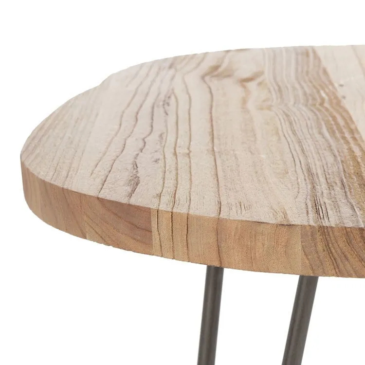 Dale Free Edge Coffee Table - Weathered Oak/Dark Steel