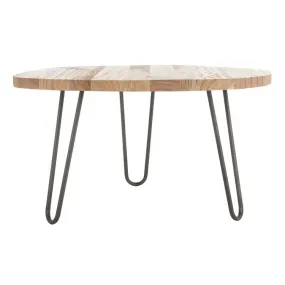Dale Free Edge Coffee Table - Weathered Oak/Dark Steel