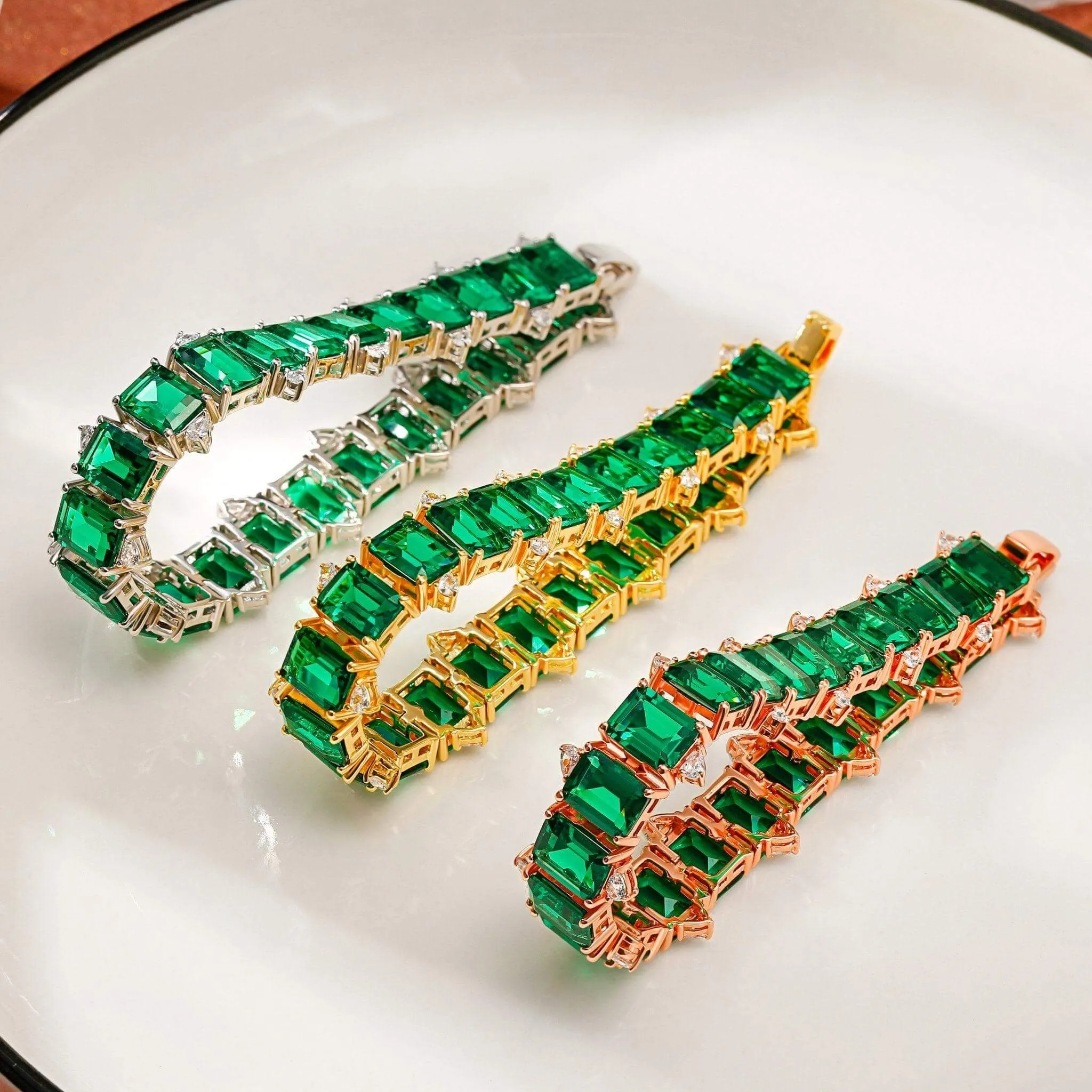 Emerald Bracelet The Earth Jewelry Set collection Designed by Tanin