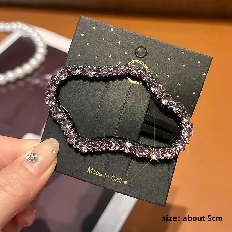 Five-pointed Star Rhinestone Star Hairpin Women's  New Forehead Bangs Side Clip Side Broken Hairpin Hairpin Bb Clip