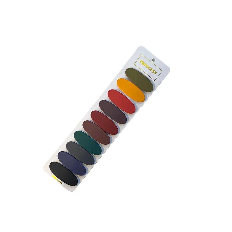 Hairpin Korean Style Simple BB Clip Side Clip Candy Color Oval Frosted Word Bangs Clip Internet Celebrity  Girl Hairpin
