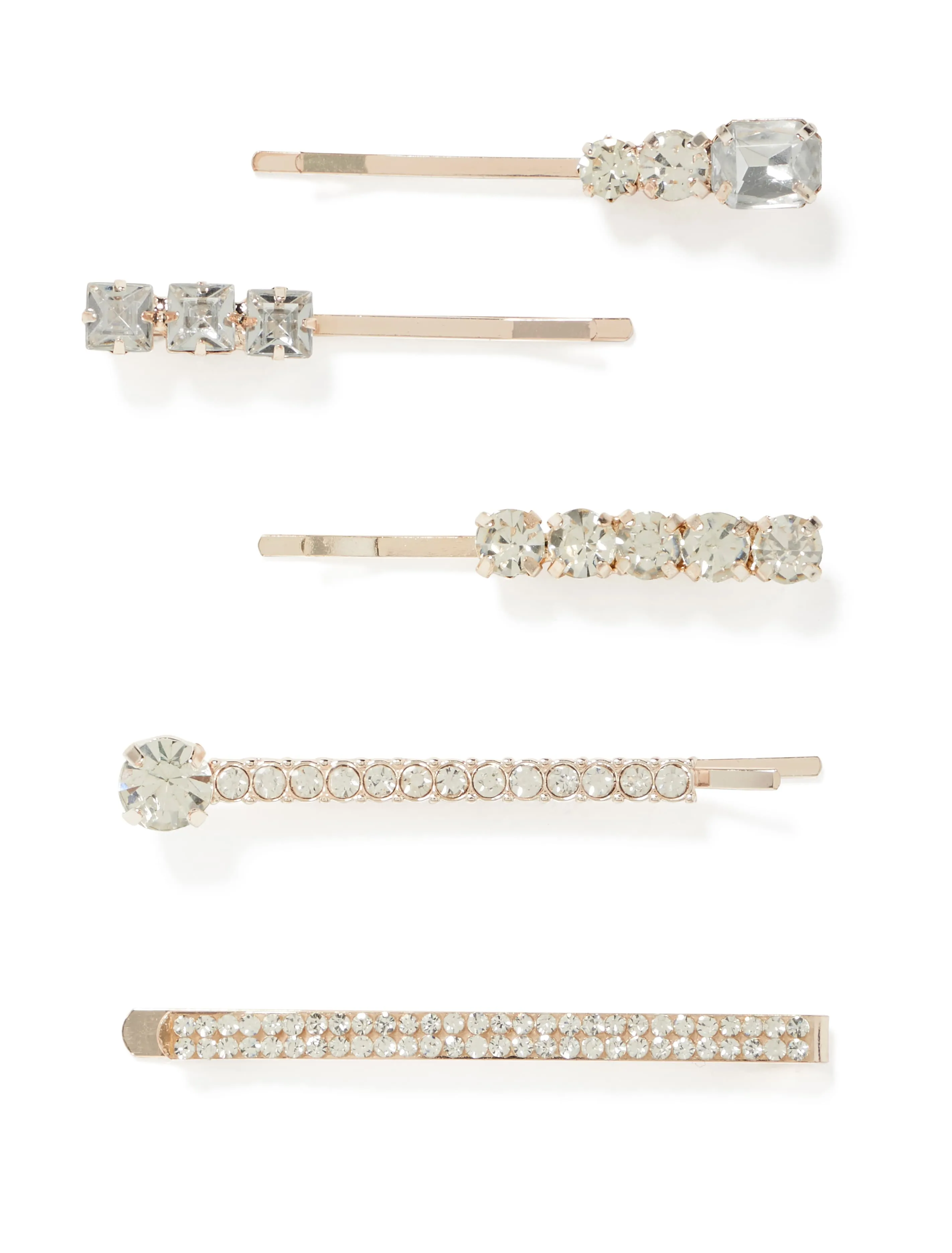 Hayley 5 Pack Stone Hair Clips