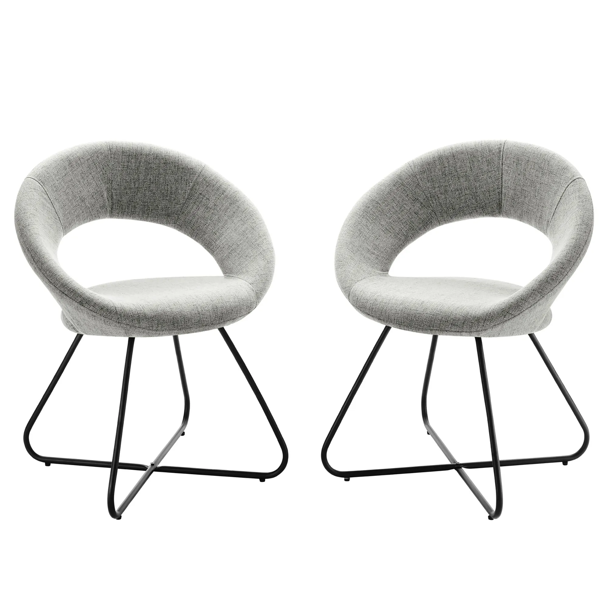 Nouvelle Upholstered Fabric Dining Chair Set of 2 by Modway