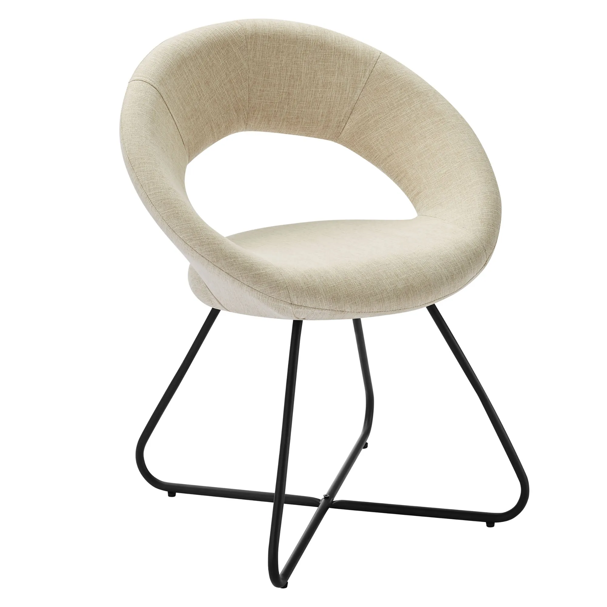 Nouvelle Upholstered Fabric Dining Chair Set of 2 by Modway