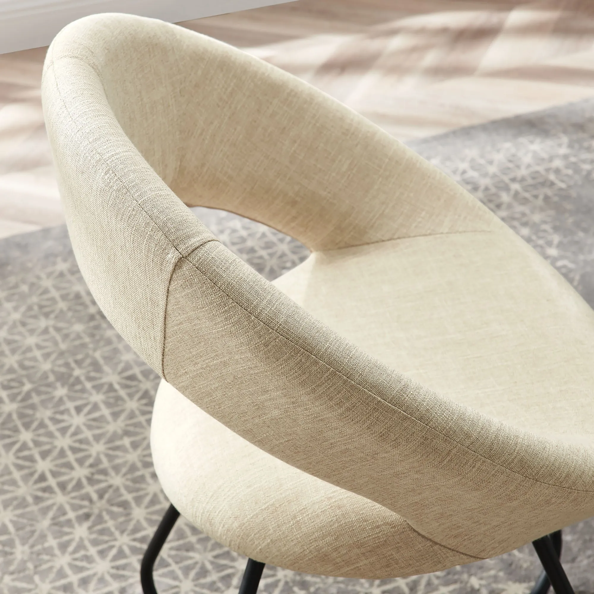 Nouvelle Upholstered Fabric Dining Chair Set of 2 by Modway