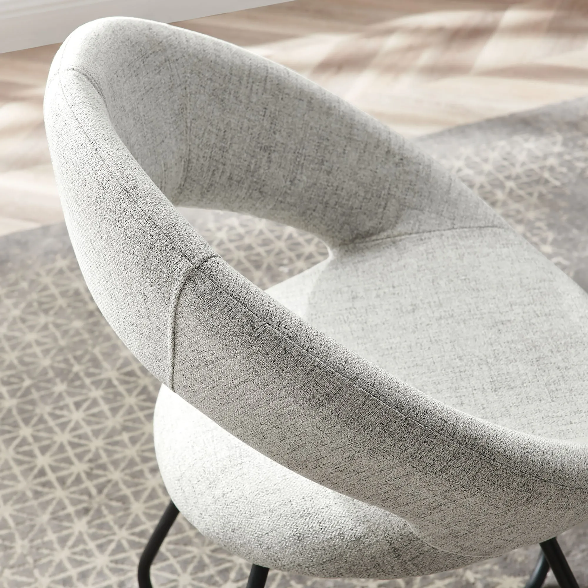 Nouvelle Upholstered Fabric Dining Chair Set of 2 by Modway