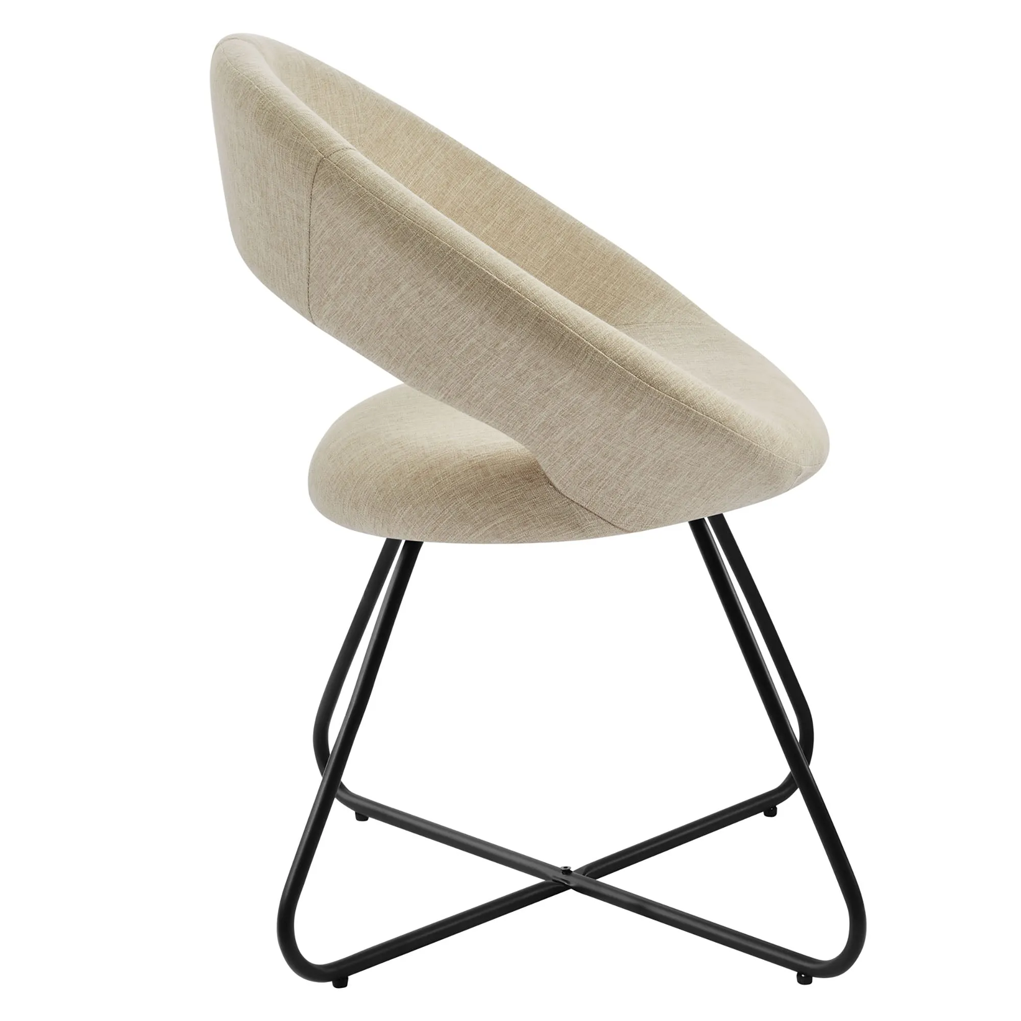 Nouvelle Upholstered Fabric Dining Chair Set of 2 by Modway