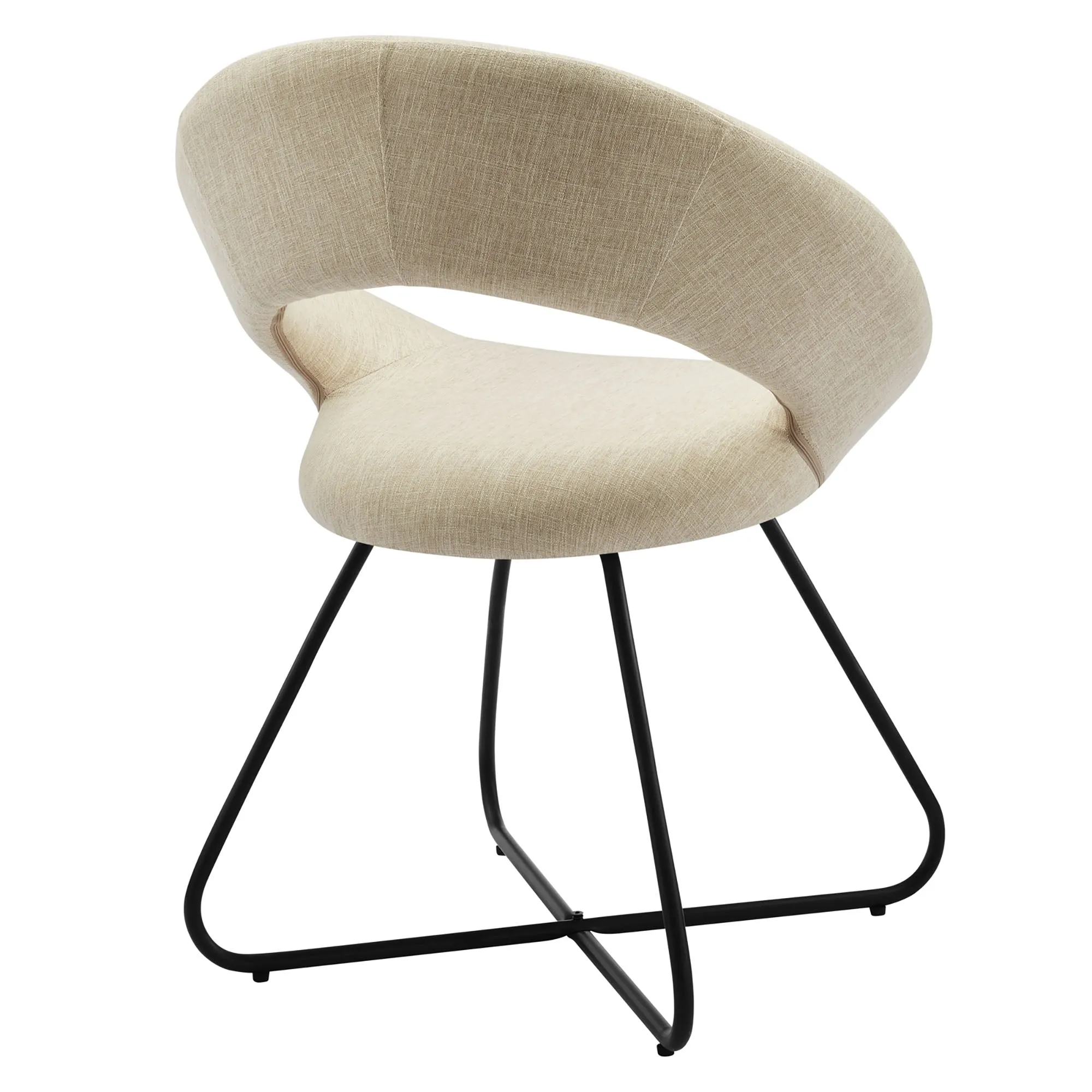 Nouvelle Upholstered Fabric Dining Chair Set of 2 by Modway
