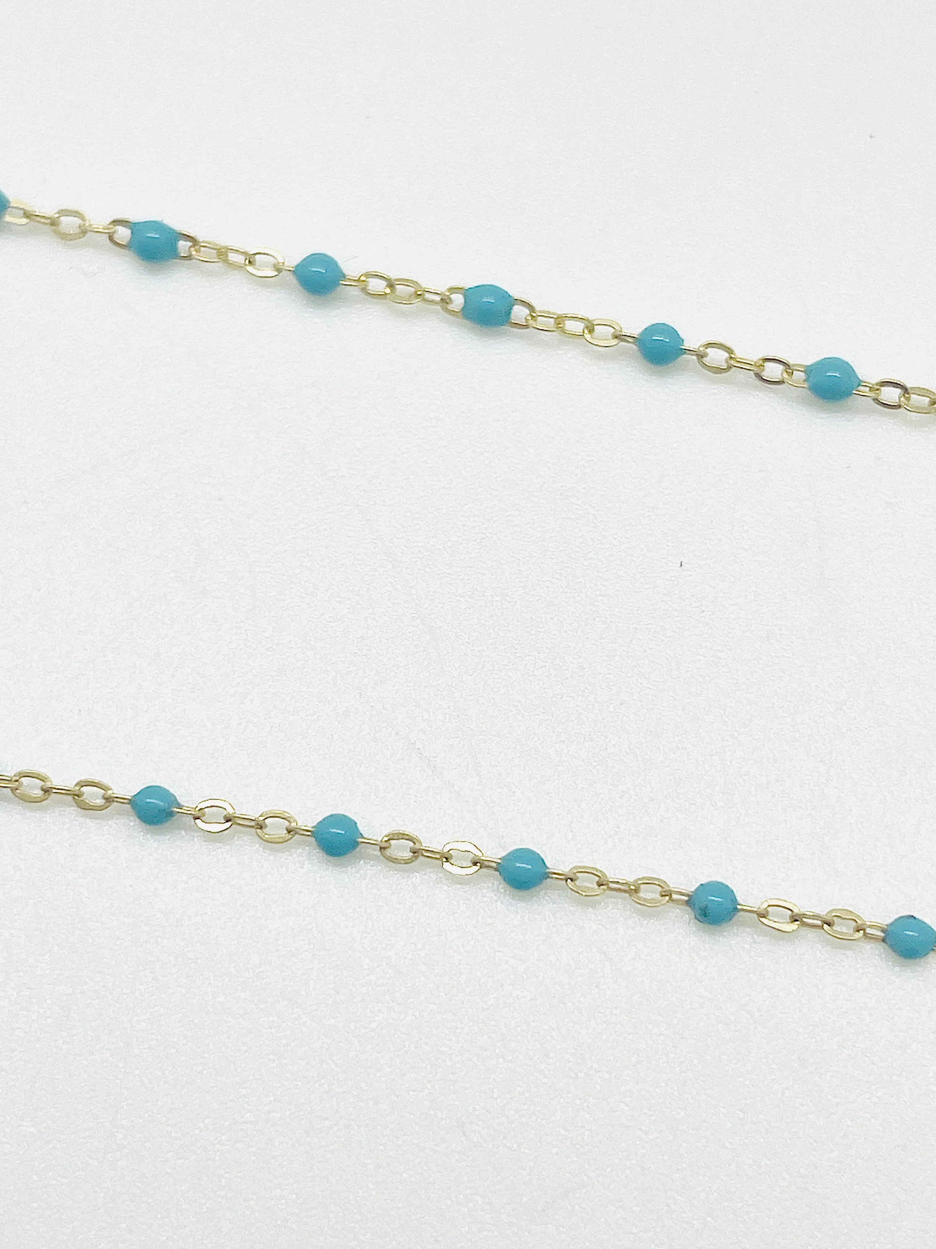 PERMANENT JEWELRY - 14KT YELLOW GOLD - BLEU