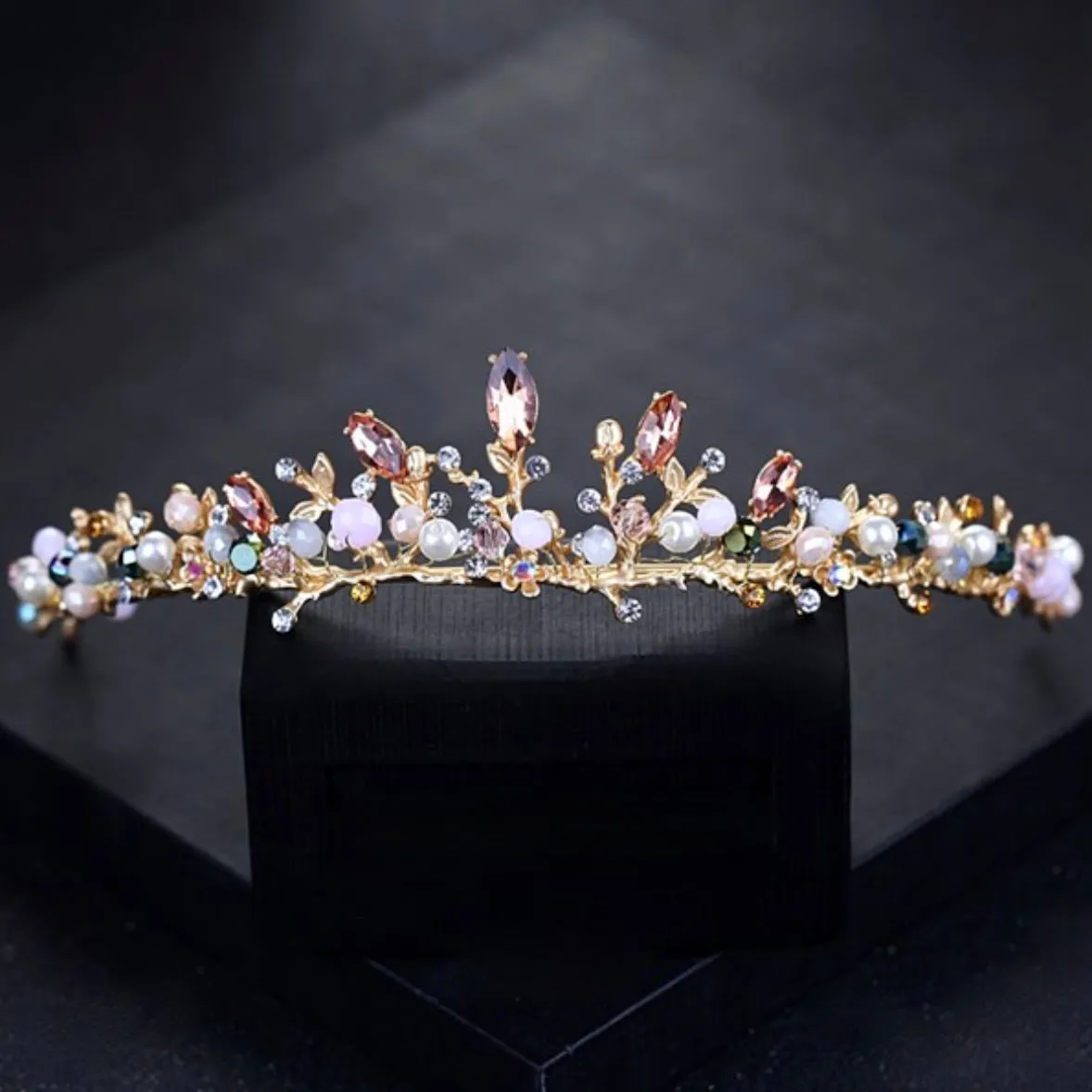"Delilah" - Bohemian Gold Bridal Tiara