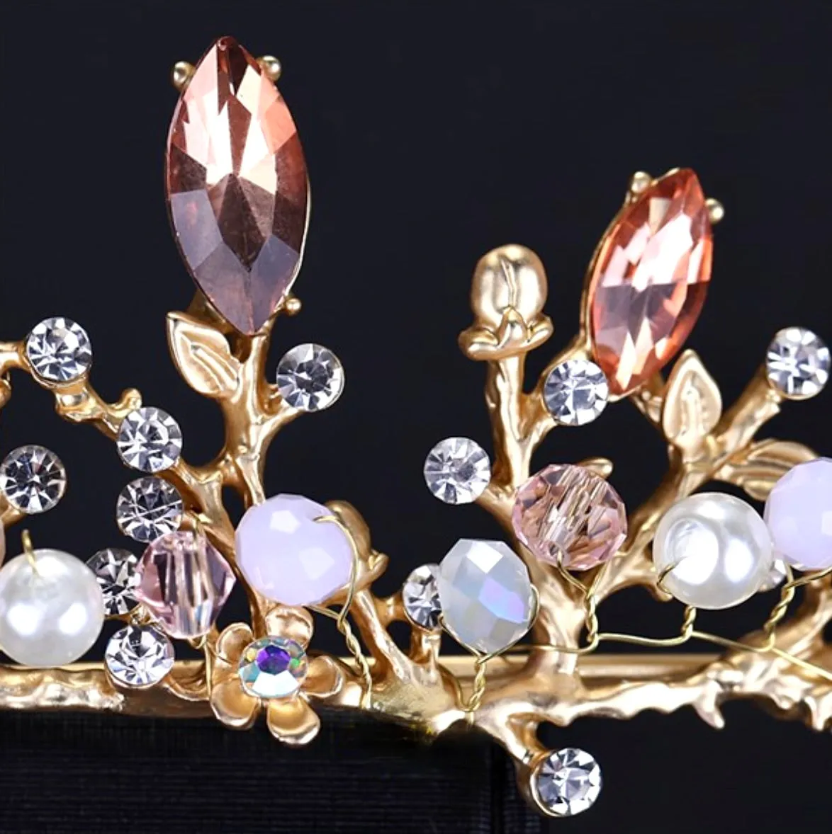 "Delilah" - Bohemian Gold Bridal Tiara