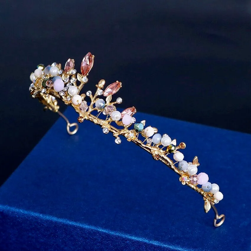 "Delilah" - Bohemian Gold Bridal Tiara