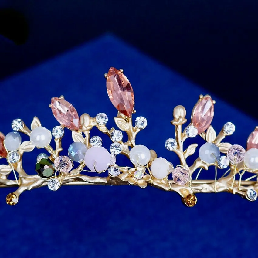 "Delilah" - Bohemian Gold Bridal Tiara