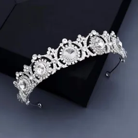 "Donatella" - Rhinestone Bridal Tiara - Available in Rose Gold and Silver