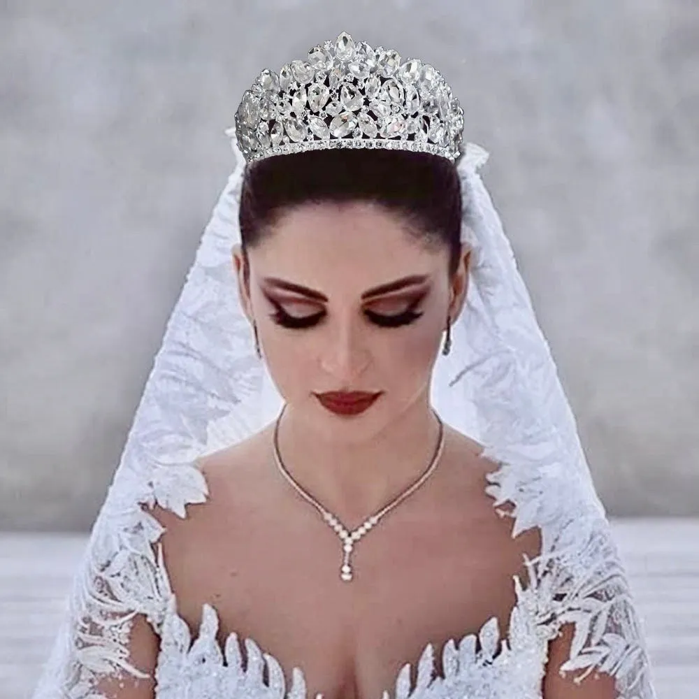 "Gentiana" - Silver Wedding Rhinestone Tiara