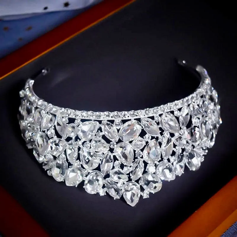 "Gentiana" - Silver Wedding Rhinestone Tiara