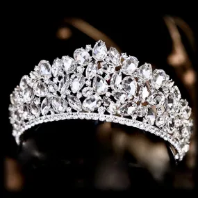 "Gentiana" - Silver Wedding Rhinestone Tiara