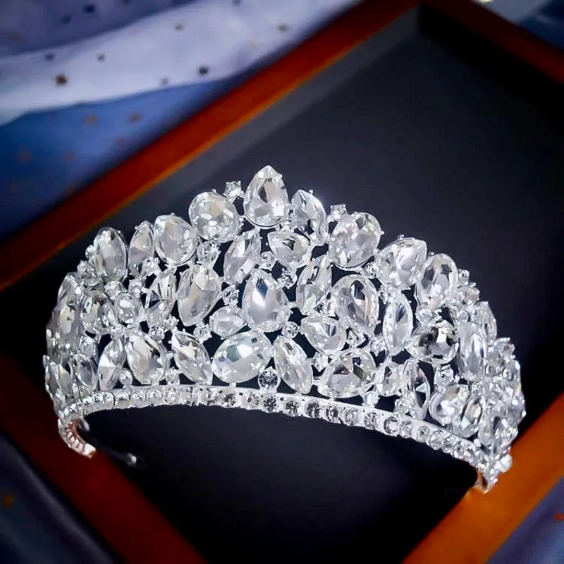 "Gentiana" - Silver Wedding Rhinestone Tiara