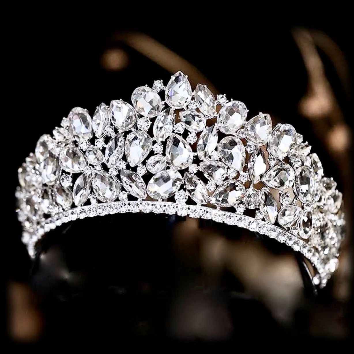"Gentiana" - Silver Wedding Rhinestone Tiara