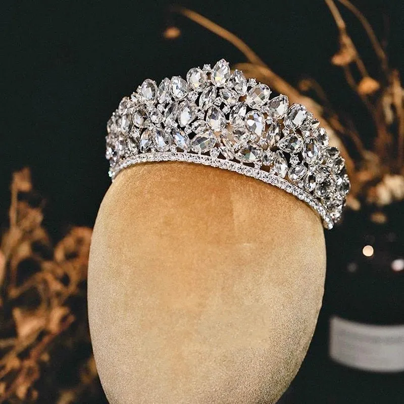 "Gentiana" - Silver Wedding Rhinestone Tiara