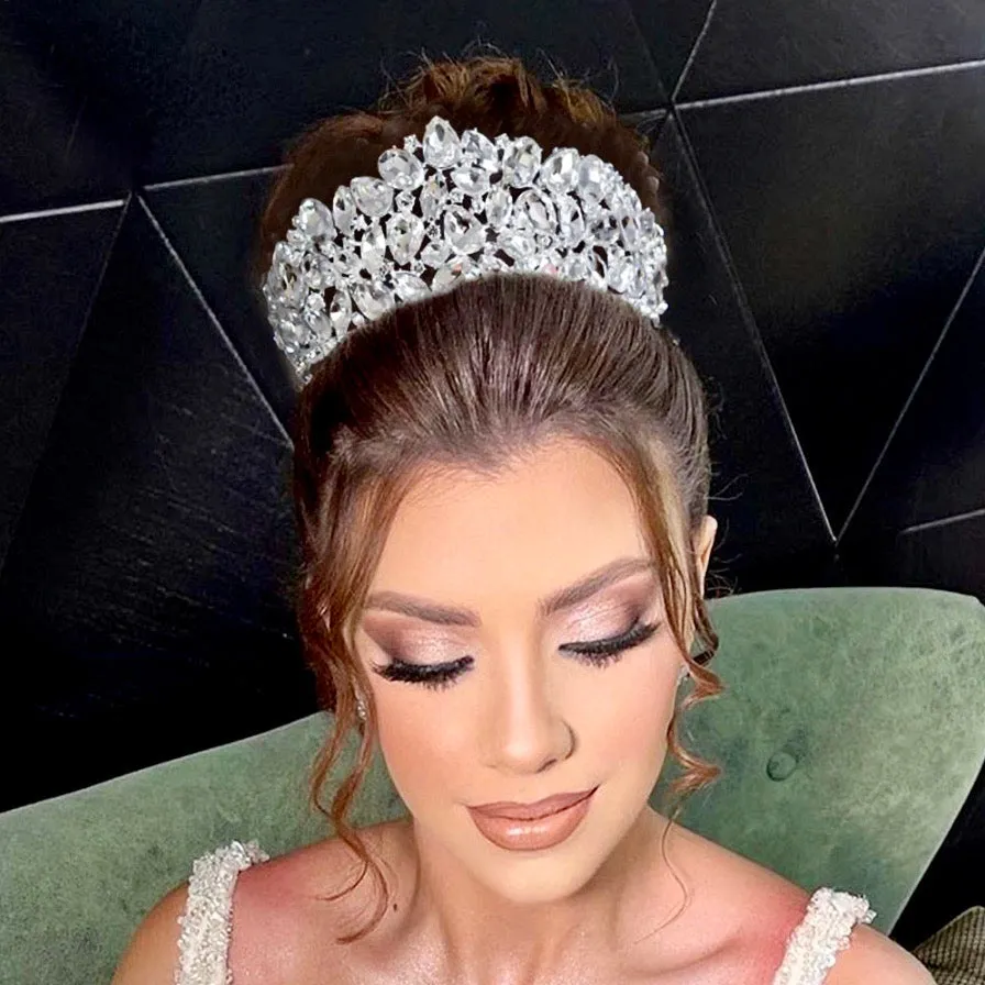 "Gentiana" - Silver Wedding Rhinestone Tiara