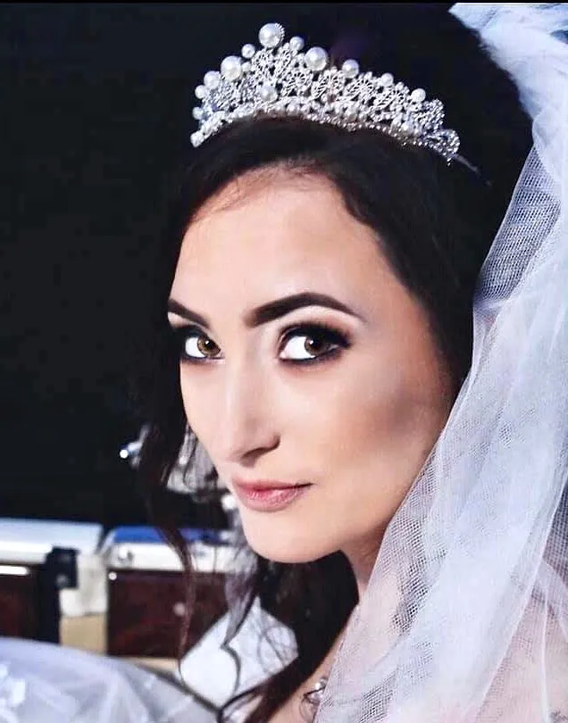 "Georgiana" - Wedding Pearl and Crystal Tiara
