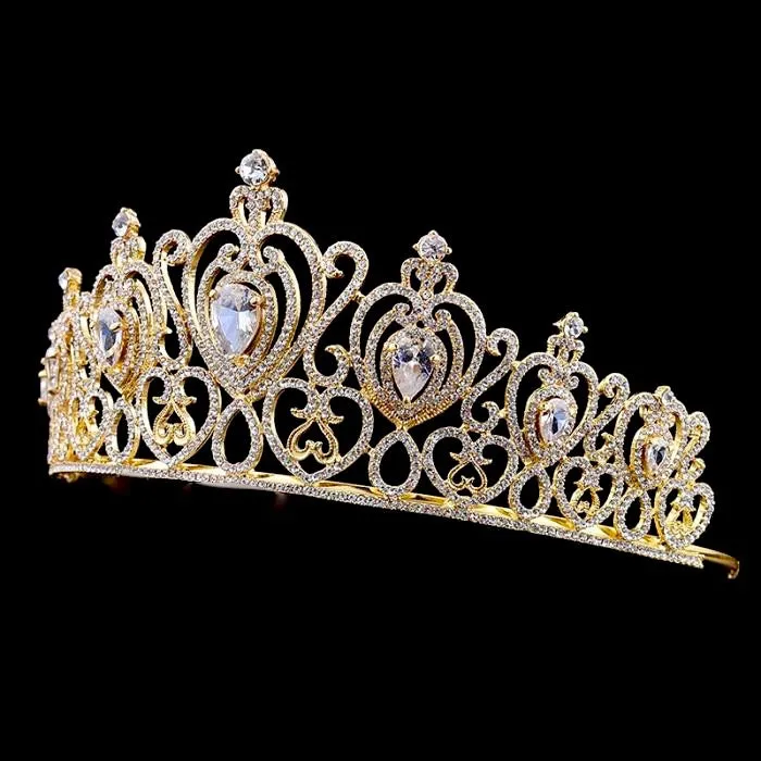 "Roma" - Cubic Zirconia Bridal Tiara - Available in Silver and Gold
