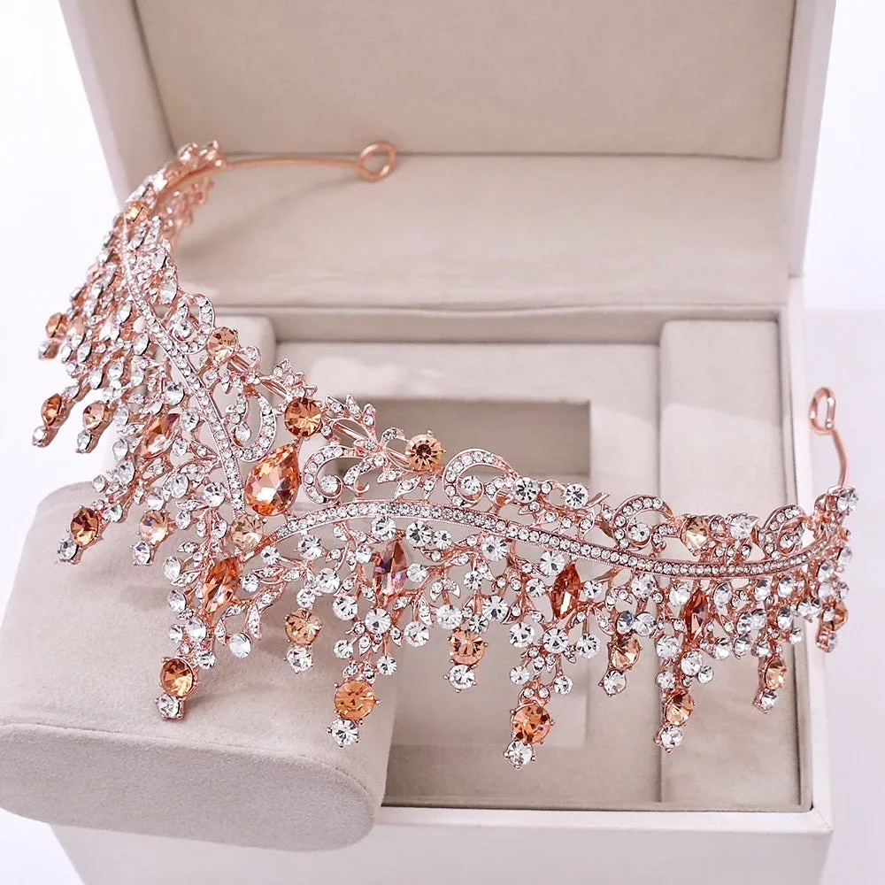 "Rosamund" - Baroque Bridal Tiara - More Colors