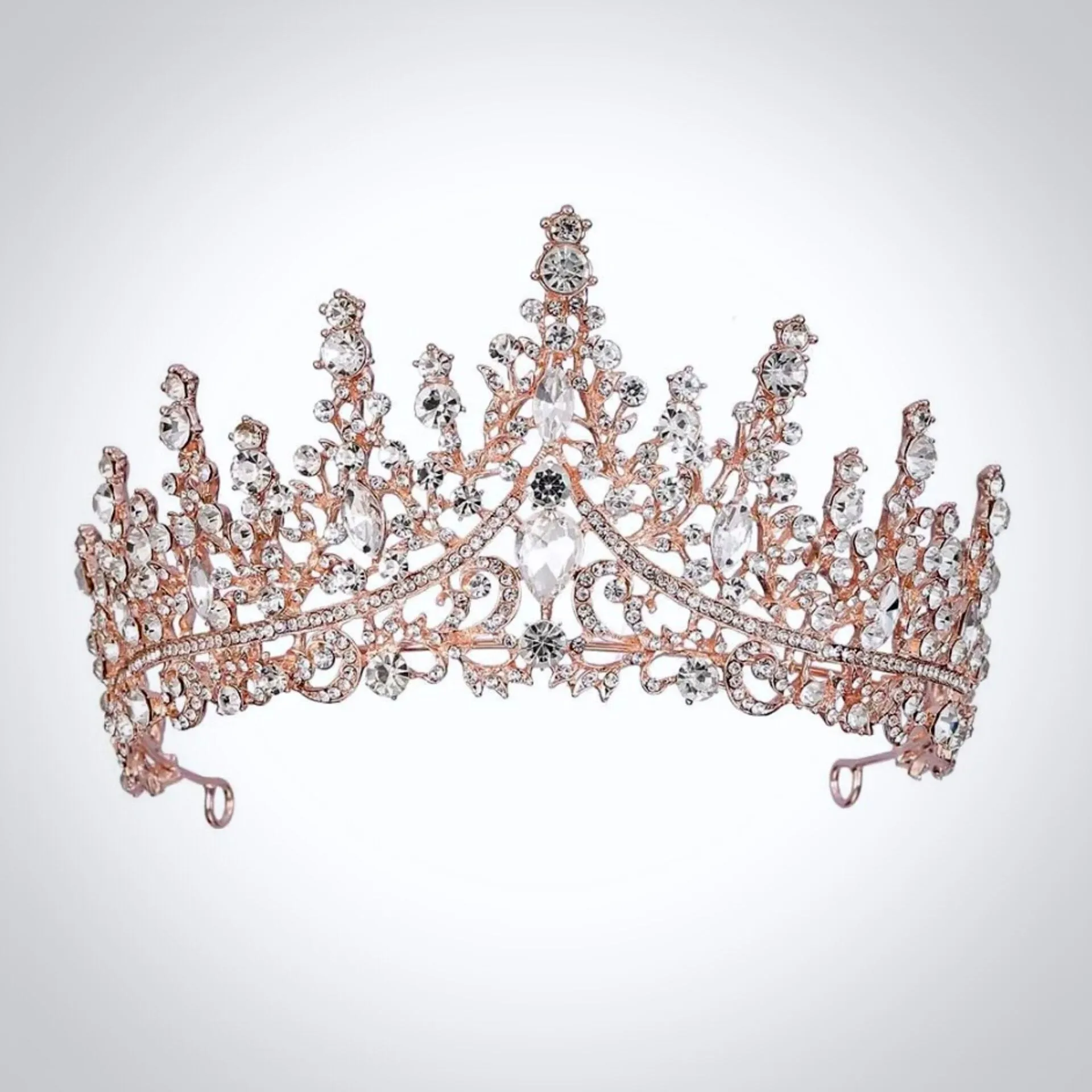 "Rosamund" - Baroque Bridal Tiara - More Colors