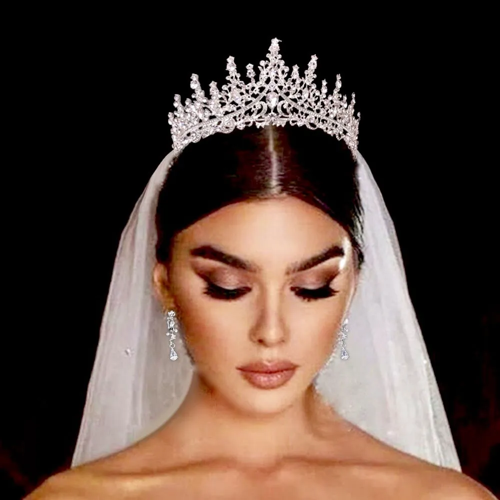 "Rosamund" - Baroque Bridal Tiara - More Colors