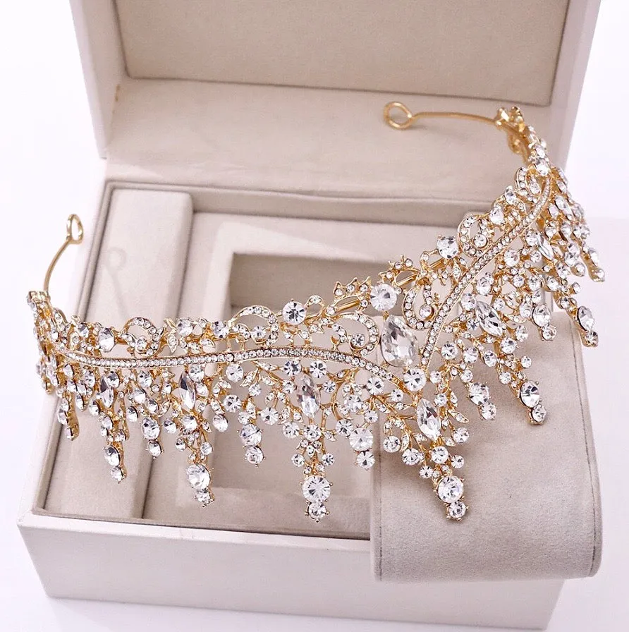 "Rosamund" - Baroque Bridal Tiara - More Colors