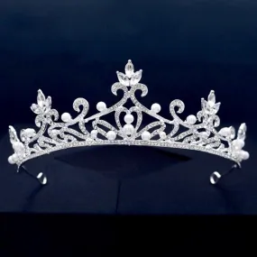 "Theia" - Pearl and Crystal Bridal Tiara