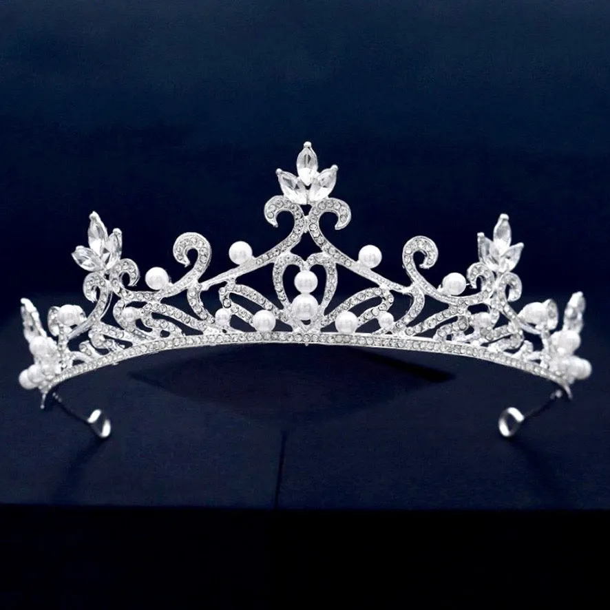 "Theia" - Pearl and Crystal Bridal Tiara