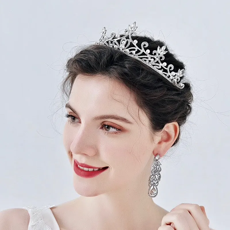 "Theia" - Pearl and Crystal Bridal Tiara