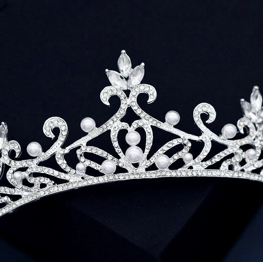 "Theia" - Pearl and Crystal Bridal Tiara