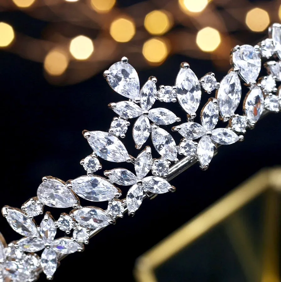 "Theresa" - Wedding Cubic Zirconia Tiara