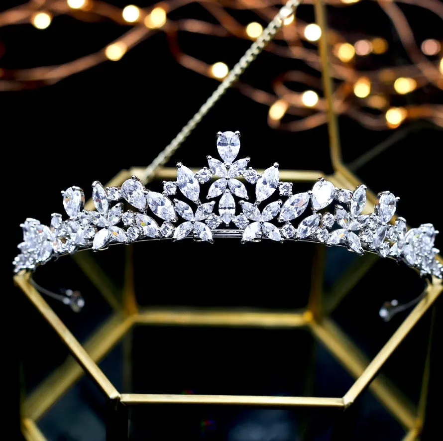 "Theresa" - Wedding Cubic Zirconia Tiara