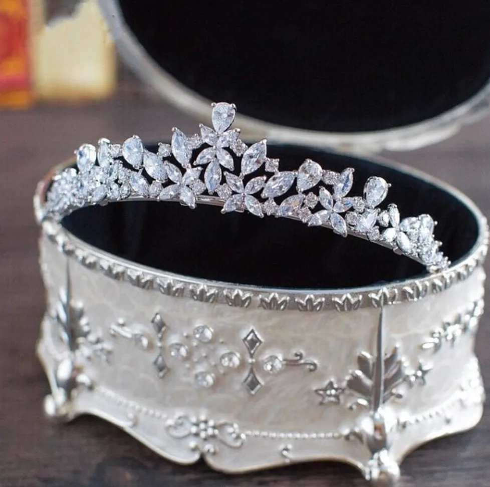 "Theresa" - Wedding Cubic Zirconia Tiara