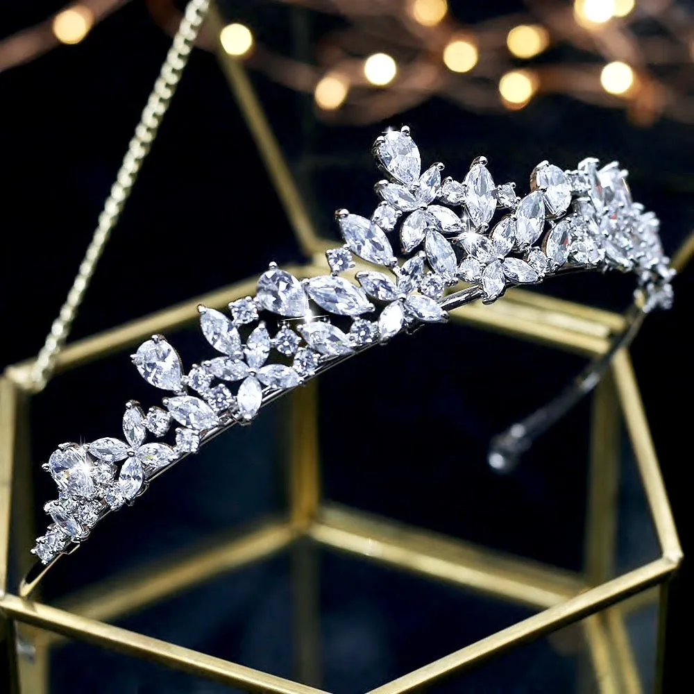 "Theresa" - Wedding Cubic Zirconia Tiara