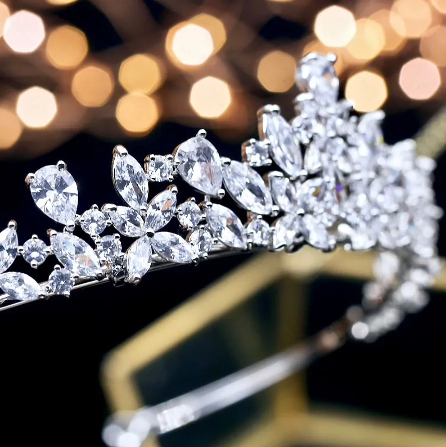 "Theresa" - Wedding Cubic Zirconia Tiara